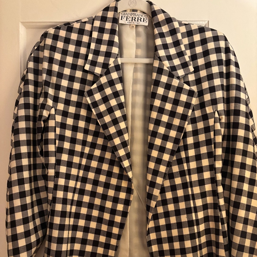 Vintage Gianfranco Ferre Plaid Checkered Jacket